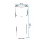 Portable garden lamps -  Step Into Design FLOWER POT XL LED RGBW 16 color 115 cm garden pot lamp ES-FL024 - product 3