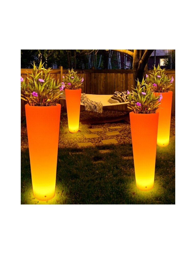 Portable garden lamps -  Step Into Design FLOWER POT XL LED RGBW 16 color 115 cm garden pot lamp ES-FL024 - product kolory-swiatla.pl 4