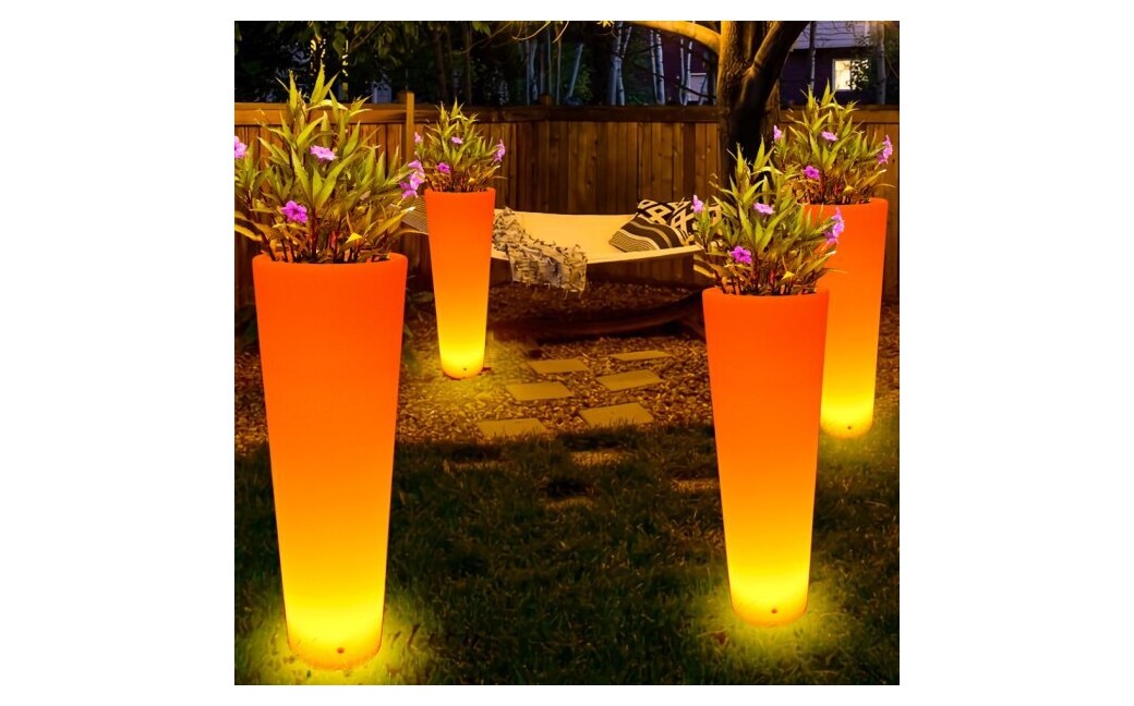  Step Into Design Lampa ogrodowa donica FLOWER POT XL LED RGBW 16 kolorów 115 cm ES-FL024