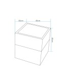 Portable garden lamps - Step Into Design FLOWER CUBE LED RGBW 16 color 40 cm garden pot lamp ES-FL008 - product 3