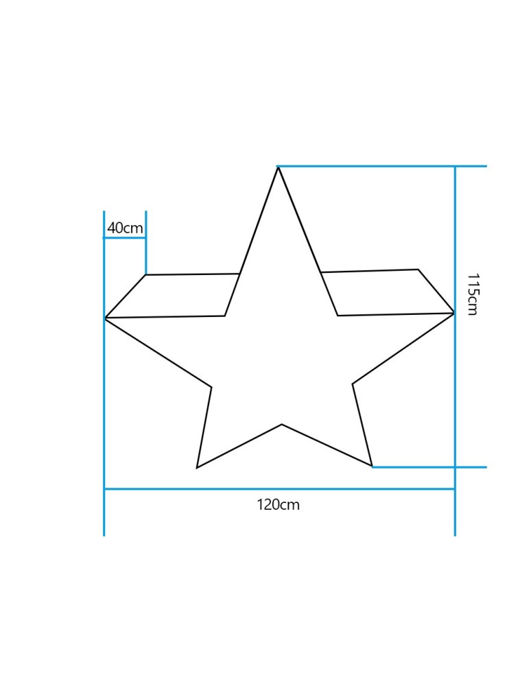 Portable garden lamps -  Step Into Design STAR XL LED RGBW 16 color 120 cm decorative star garden lamp ES-CR014 - product kolory-swiatla.pl 3