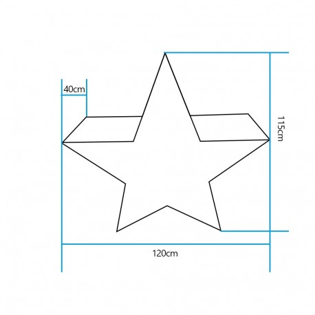  Step Into Design Lampa ogrodowa dekoracyjna gwiazda STAR XL LED RGBW 16 kolorów 120 cm ES-CR014