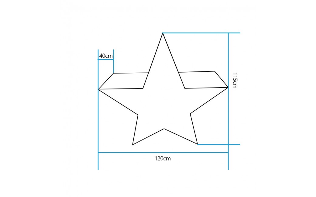  Step Into Design Lampa ogrodowa dekoracyjna gwiazda STAR XL LED RGBW 16 kolorów 120 cm ES-CR014