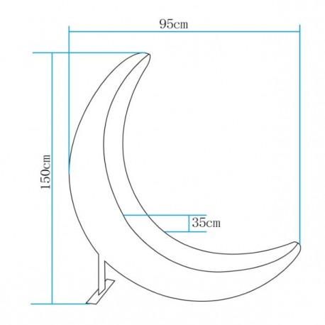  Step Into Design Lampa ogrodowa dekoracyjna księżyc MOON XL LED RGBW 16 kolorów 150 cm ES-DC078