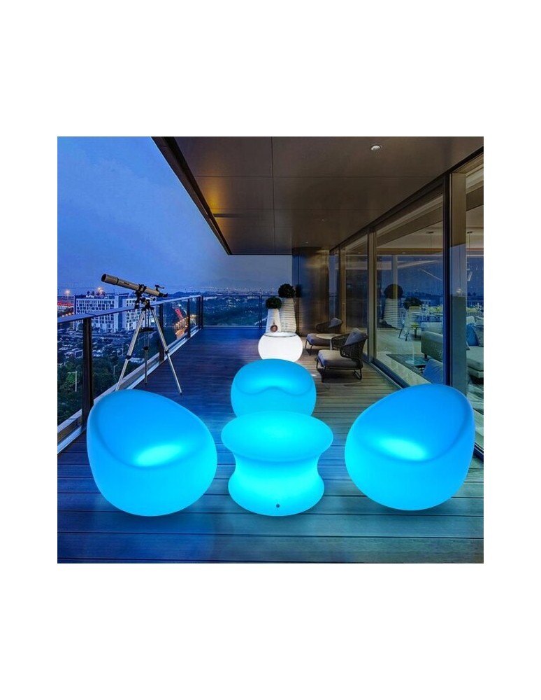 Portable garden lamps -  Step Into Design PARTY LED RGBW garden chair 16 colors 74 cm ES-SF002 - product kolory-swiatla.pl 3