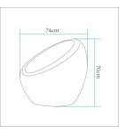 Portable garden lamps -  Step Into Design PARTY LED RGBW garden chair 16 colors 74 cm ES-SF002 - product 5