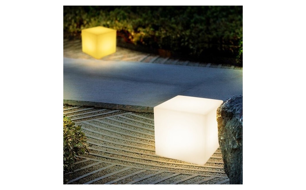  Step Into Design Lampa ogrodowa kostka CUBIC LED M RGBW 16 kolorów 35 cm ES-C3535