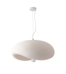 Designer pendant lamps -  Step Into Design STONE FLAT pendant lamp white 60 cm DN429-600 - product 1