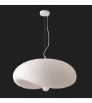 Designer pendant lamps -  Step Into Design STONE FLAT pendant lamp white 60 cm DN429-600 - product 3