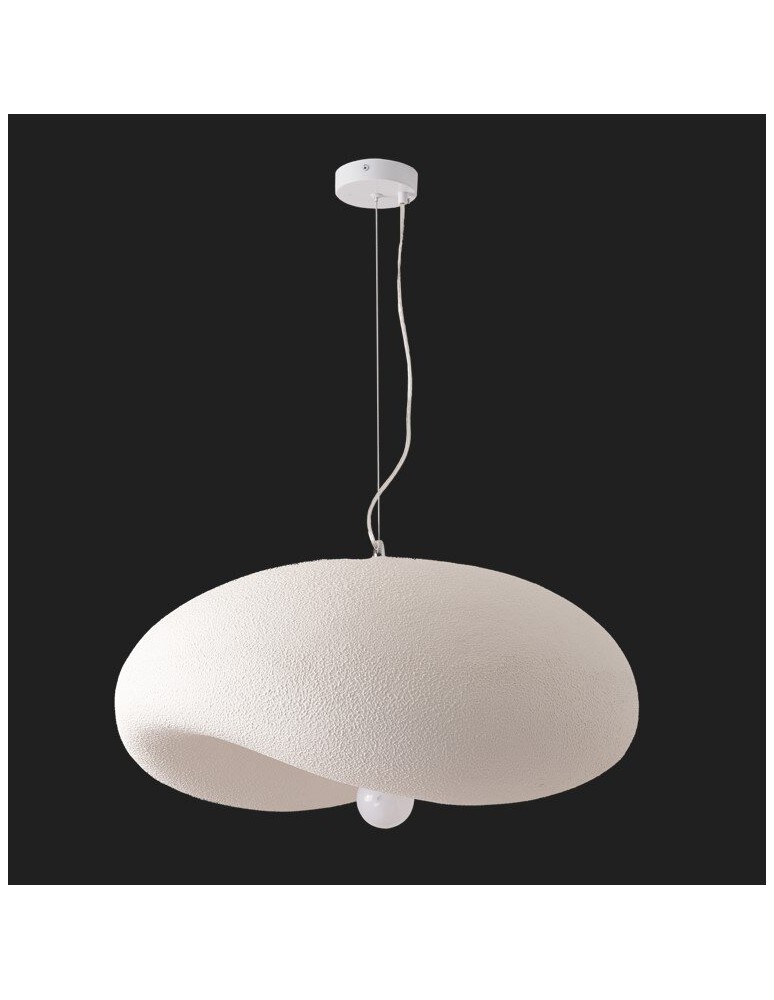 Designer pendant lamps -  Step Into Design STONE FLAT pendant lamp white 40 cm DN429-400 - product kolory-swiatla.pl 3