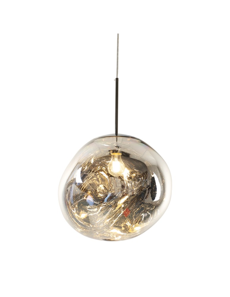 Designer pendant lamps -  Step Into Design GLAM M pendant lamp silver 28 cm MP-1239-280 chrome - product kolory-swiatla.pl 3