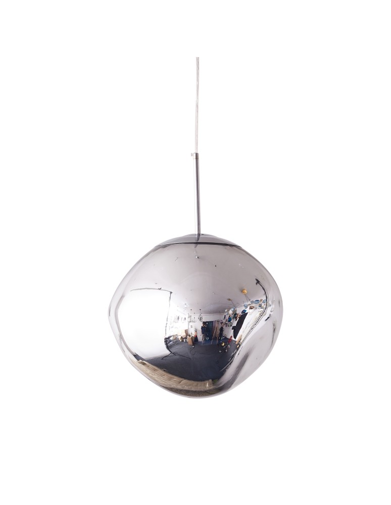 Designer pendant lamps -  Step Into Design GLAM M pendant lamp silver 28 cm MP-1239-280 chrome - product kolory-swiatla.pl 7