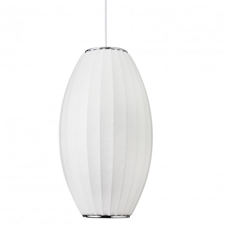  Step Into Design Lampa wisząca SILK BARREL biała 60 cm ST-2335-30