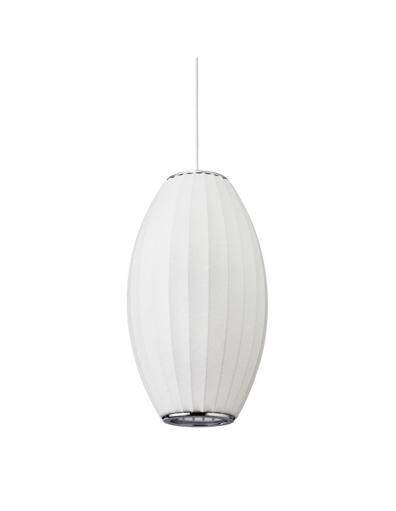 Single pendant lamps -  Step Into Design SILK BARREL pendant lamp white 60 cm ST-2335-30 - product kolory-swiatla.pl 4