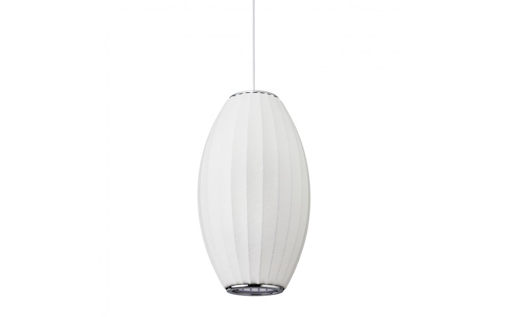  Step Into Design Lampa wisząca SILK BARREL biała 60 cm ST-2335-30