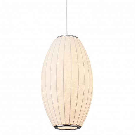  Step Into Design Lampa wisząca SILK BARREL biała 60 cm ST-2335-30