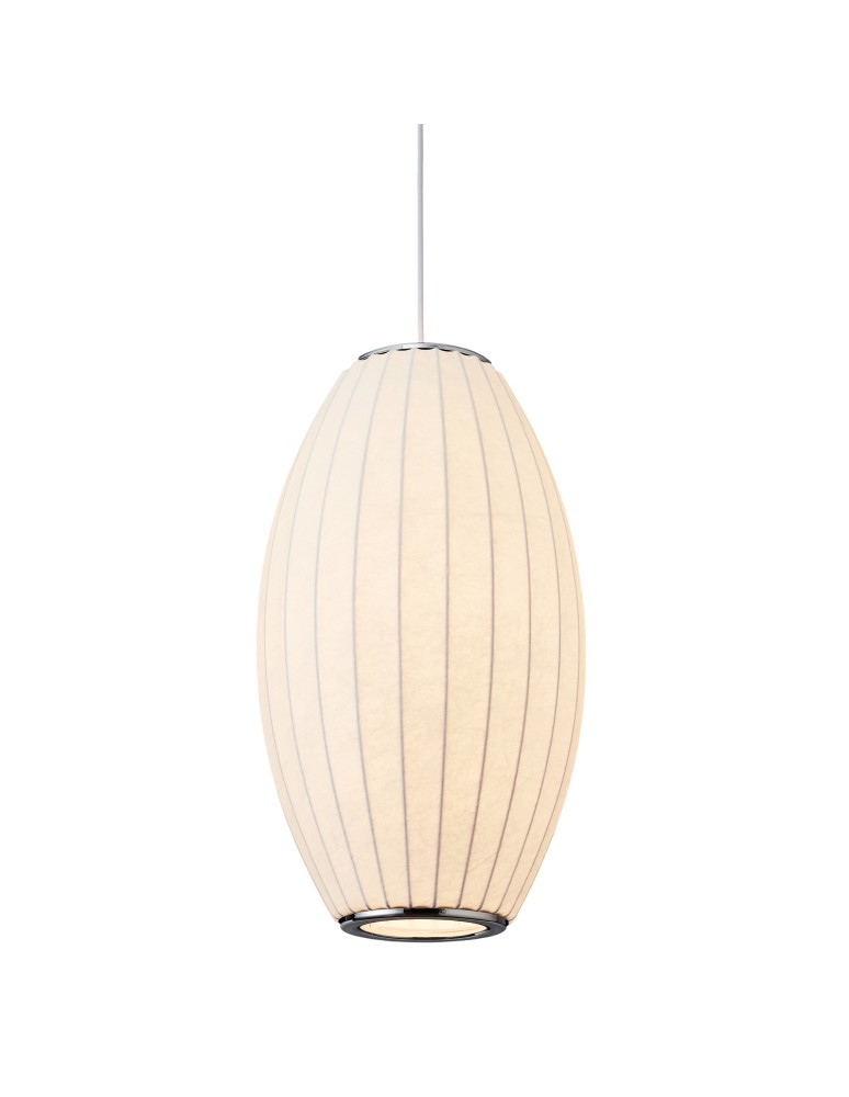 Single pendant lamps -  Step Into Design SILK BARREL pendant lamp white 60 cm ST-2335-30 - product kolory-swiatla.pl 5