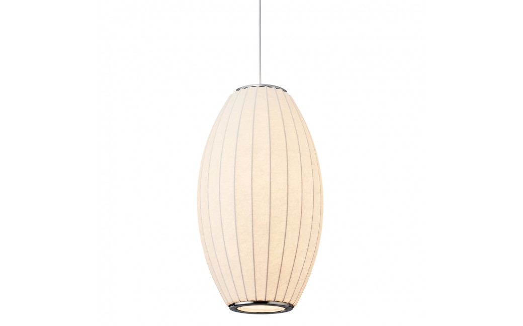  Step Into Design Lampa wisząca SILK BARREL biała 60 cm ST-2335-30