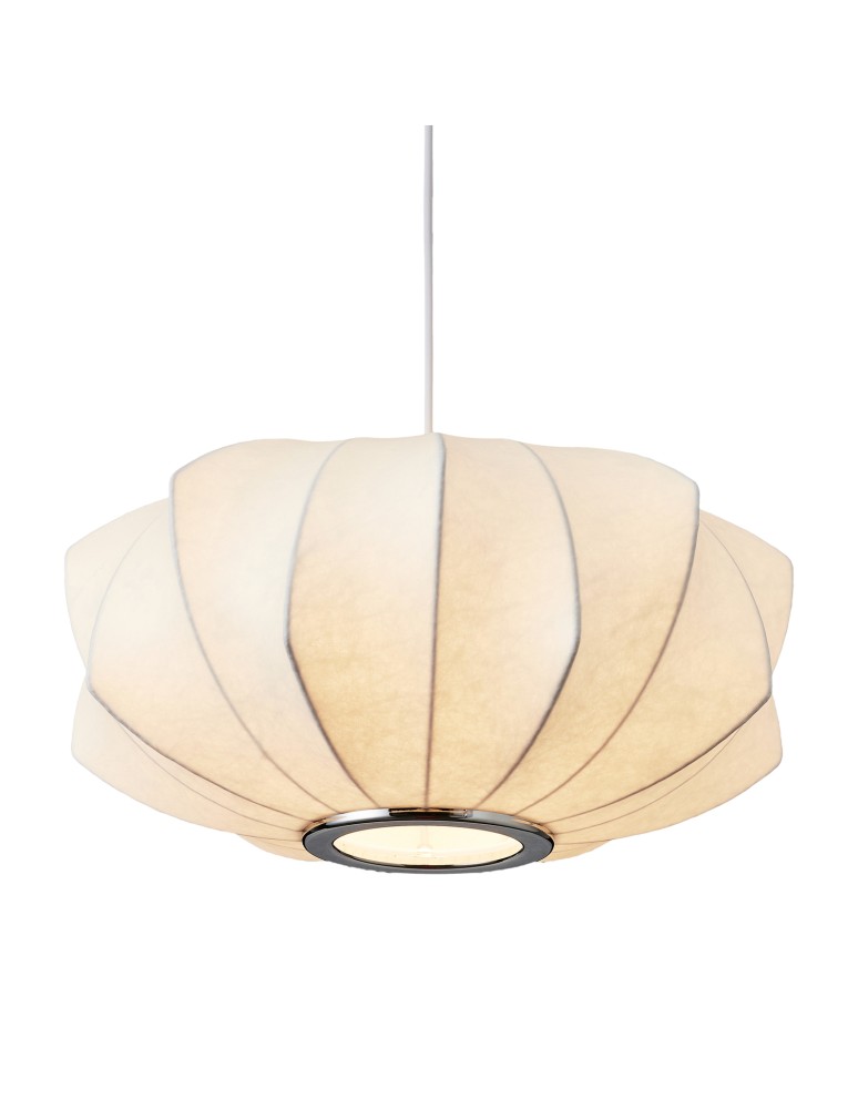 Single pendant lamps -  Step Into Design SILK V-shape pendant lamp white 45 cm ST-2331-45 - product kolory-swiatla.pl 4