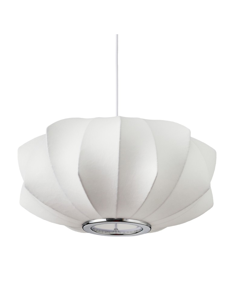 Single pendant lamps -  Step Into Design SILK V-shape pendant lamp white 45 cm ST-2331-45 - product kolory-swiatla.pl 5