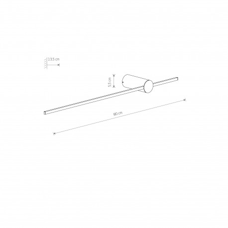 Nowodvorski SABER LED M Ścienna Kinkiet obrazowe Max moc 11W LED 3000K Czarny 10312