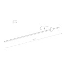 Designer wall lamps - Nowodvorski SABER LED L Wall Wall lamp Picture wall lamp Max power 16W LED 3000K Black 10314 - product 3