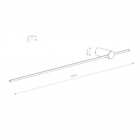 Nowodvorski SABER LED L Ścienna Kinkiet obrazowe Max moc 16W LED 3000K Czarny 10314