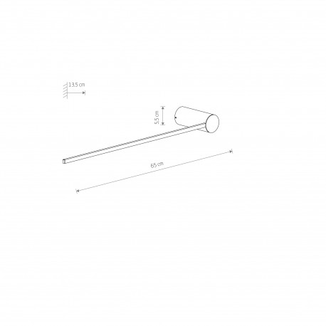 Nowodvorski ARM LED M Ścienna Kinkiet Max moc 10W LED 3000K Czarny 10366