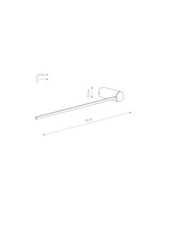 Nowodvorski ARM LED M Wall lamp Max power 10W LED 3000K Black 10366 - product 2