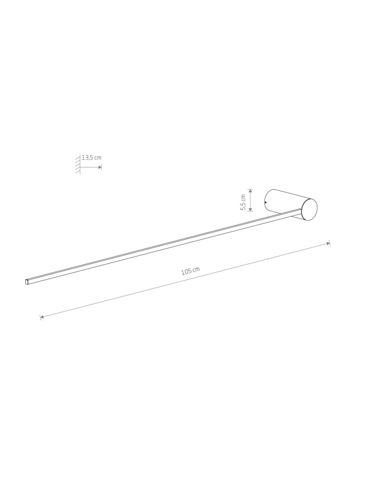 LED wall lamps - Nowodvorski ARM LED L Wall Mounted picture wall lamp Max wattage 14W LED 3000K Black 10367 - product kolory-swiatla.pl 3