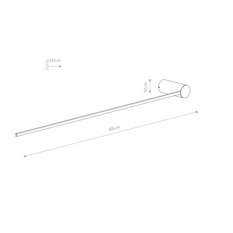 Nowodvorski ARM LED L Ścienna Kinkiet obrazowe Max moc 14W LED 3000K Czarny 10367