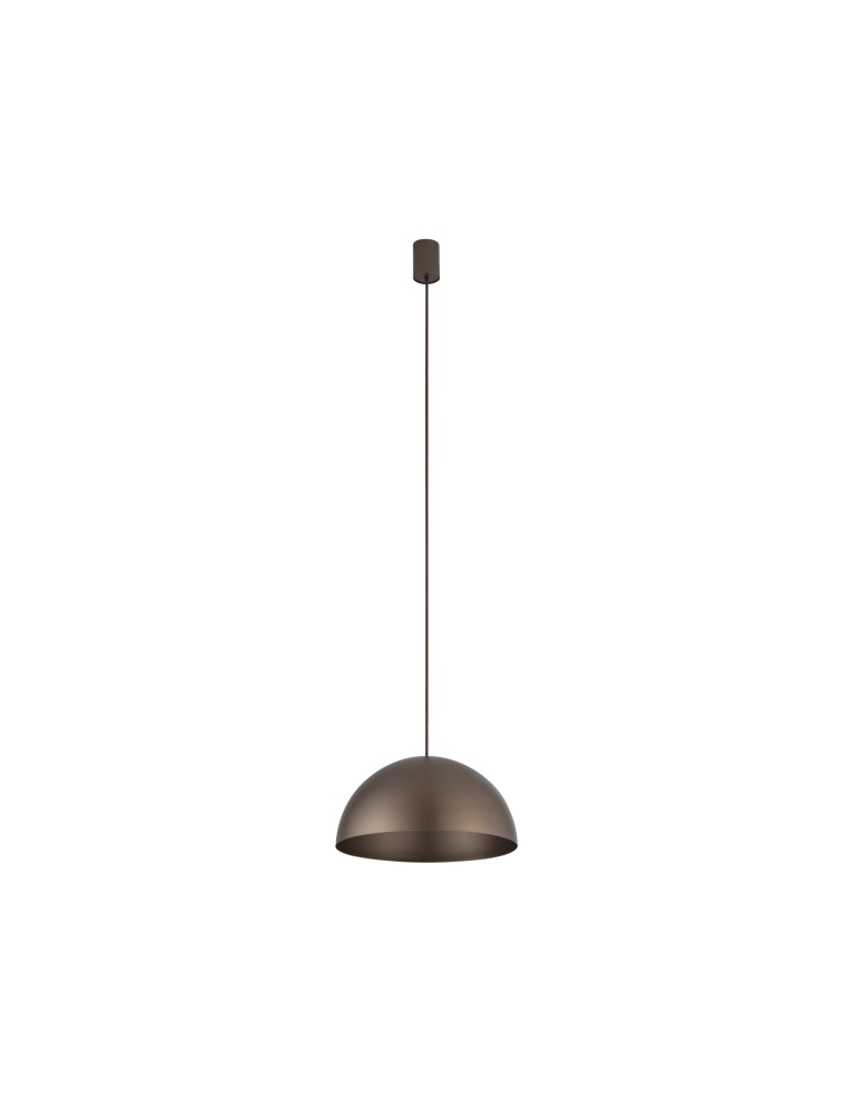 Single pendant lamps - Nowodvorski HEMISPHERE SUPER S Ceiling Pendant Max wattage 12W only LED GX53 Satin Chocolate 10618 - product kolory-swiatla.pl 1
