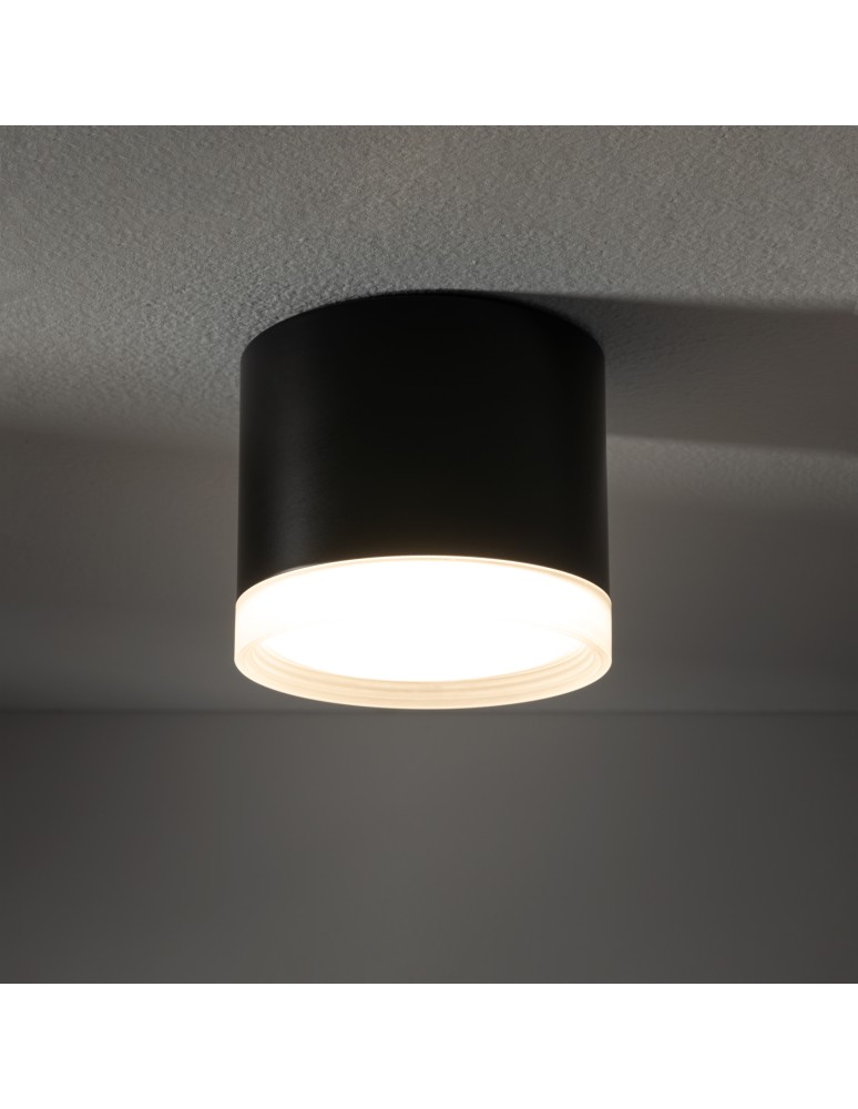 Round ceiling luminaires - Nowodvorski SILBA Spot Surface Mounted Max wattage 12W only LED GX53 Black 10477 - product kolory-swiatla.pl 2