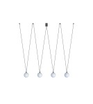 Pendant lamps spheres - Nowodvorski SLING IV Ceiling Pendant Max wattage 12W only LED G9 Black 10354 - product 1