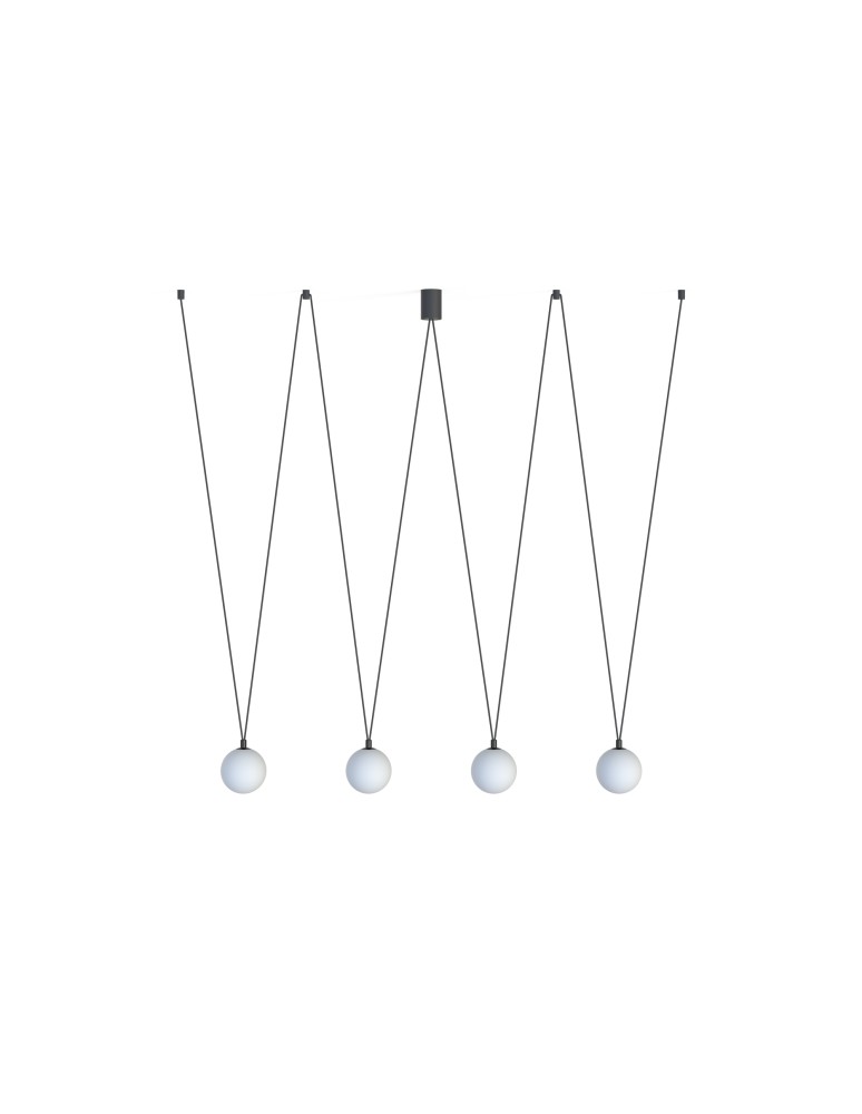 Pendant lamps spheres - Nowodvorski SLING IV Ceiling Pendant Max wattage 12W only LED G9 Black 10354 - product kolory-swiatla.pl 1