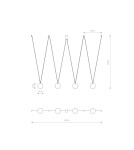 Pendant lamps spheres - Nowodvorski SLING IV Ceiling Pendant Max wattage 12W only LED G9 Black 10354 - product 2