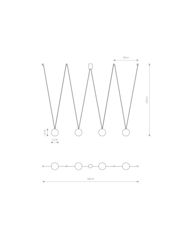 Nowodvorski SLING IV Ceiling Pendant Max wattage 12W only LED G9 Black 10354 - product 2