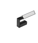 Bathroom wall lamps - Azzardo DALEN BLACK 4000K 1xLED Wall-mounted Black IP44 AZ2961 - product 1