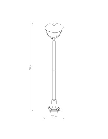 Nowodvorski AMELIA Outdoor Pole Max power 10W only LED E27 Black 10497 - product 2