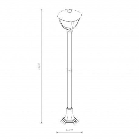 Nowodvorski AMELIA Zewnętrzna Słupek Max moc 10W only LED E27 Czarny 10497