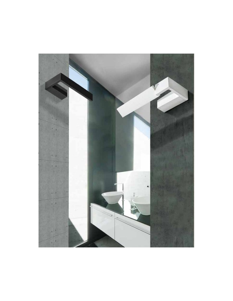 Bathroom wall lamps - Azzardo DALEN BLACK 4000K 1xLED Wall-mounted Black IP44 AZ2961 - product kolory-swiatla.pl 3