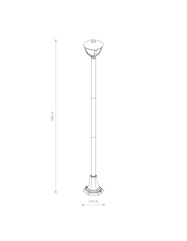 Nowodvorski AMELIA Zewnętrzna  Słupek Max moc 10W only LED E27 Czarny 10498 - produkt 2