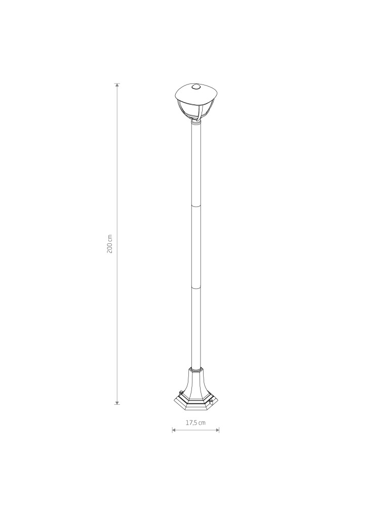 Outdoor lanterns - Nowodvorski AMELIA Outdoor Pole Max power 10W only LED E27 Black 10498 - product kolory-swiatla.pl 2