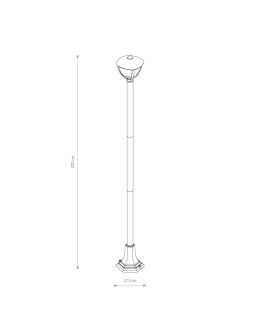 Nowodvorski AMELIA Outdoor Pole Max power 10W only LED E27 Black 10498 - product 2