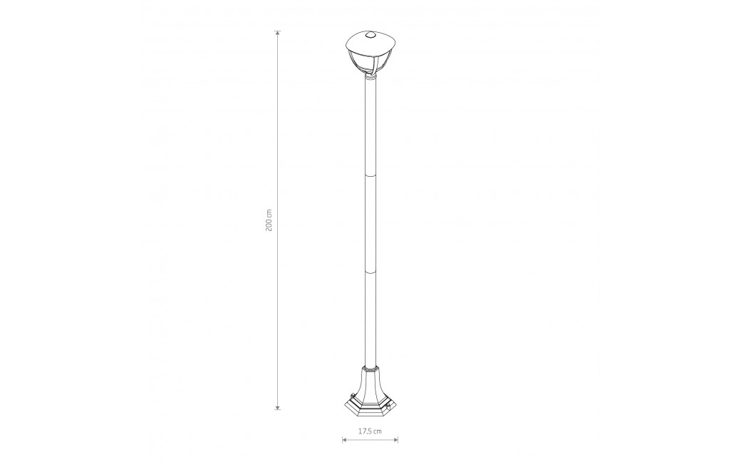 Nowodvorski AMELIA Zewnętrzna Słupek Max moc 10W only LED E27 Czarny 10498