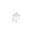 Outdoor wall lamps - Nowodvorski ANA Outdoor Wall Mounted Max wattage 10W only LED E27 Black 10499 - product 2