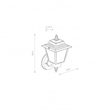 Nowodvorski ANA Zewnętrzna Ścienna Natynkowa Max moc 10W only LED E27 Czarny 10499