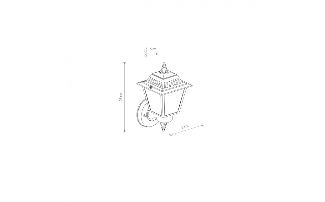 Nowodvorski ANA Zewnętrzna Ścienna Natynkowa Max moc 10W only LED E27 Czarny 10499