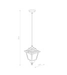 Outdoor pendant lamps - Nowodvorski ANA Outdoor Ceiling Pendant Max wattage 10W only LED E27 Black 10500 - product 2