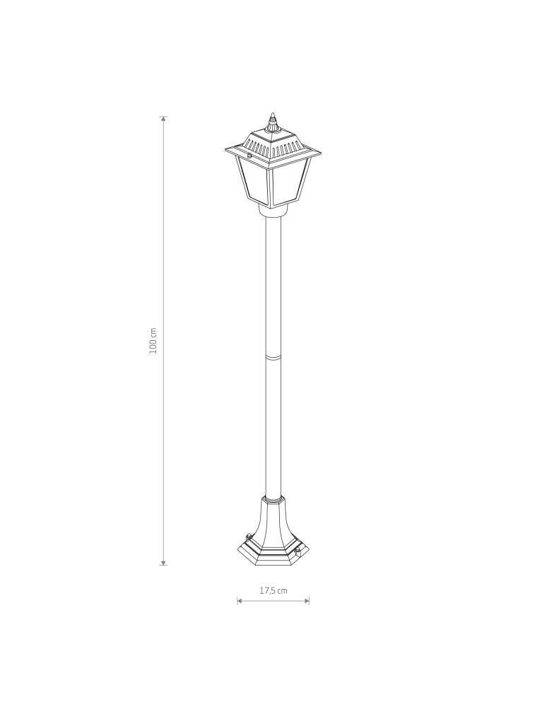 Standing garden lamps - Nowodvorski ANA Outdoor Pole Max wattage 10W only LED E27 Black 10501 - product kolory-swiatla.pl 2